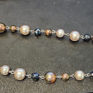 Sabika Winter 2011 Elegant Pearl and Black Necklace